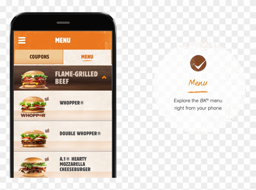 Explore The Bk® Menu Right From Your Phone - Iphone Clipart