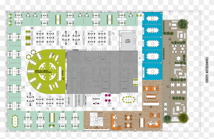 Example Space Plan - Floor Plan Clipart #2592594