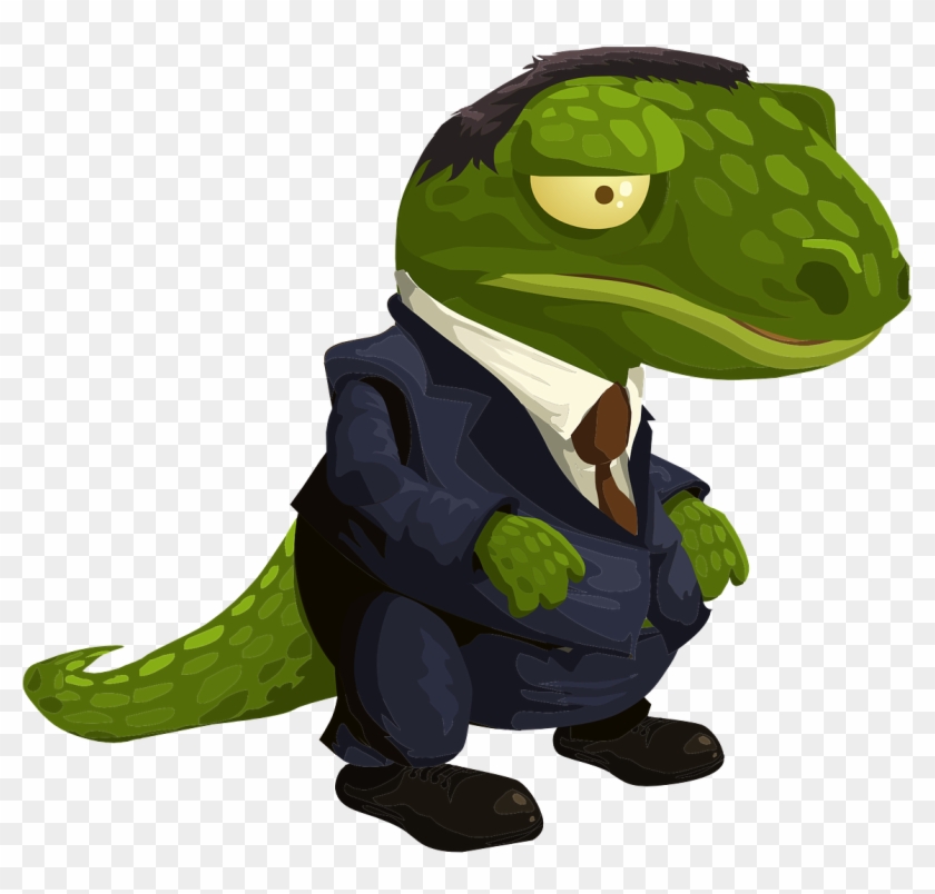 Alligator Crocodile Suit Cartoon Png Image - Alligator In A Suit Clipart #2593492