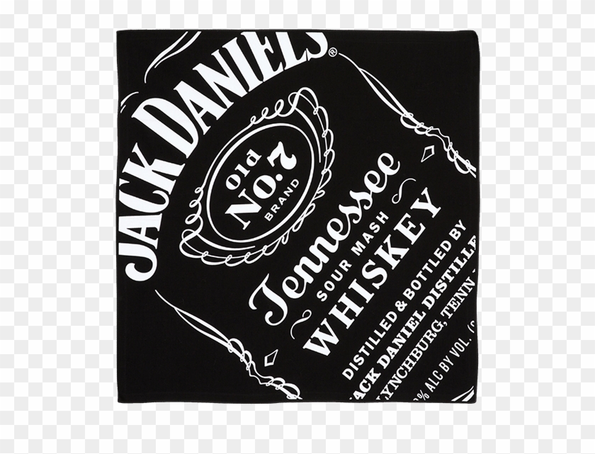 Jack Daniels Old No 7 Black Bandana - Jack Daniels Clipart #2593740
