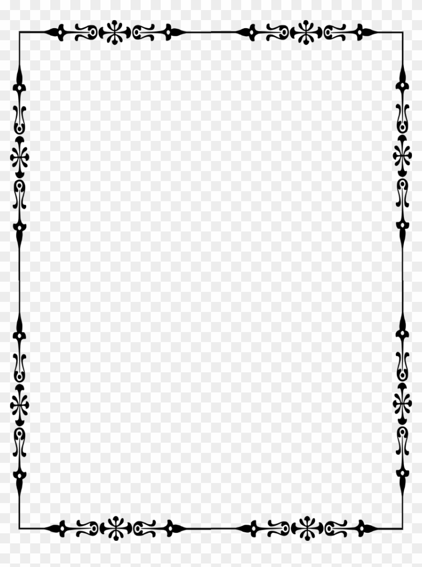 Source - Www - Wpclipart - Com - Report - Victorian - Black And White Star Border - Png Download #2594032