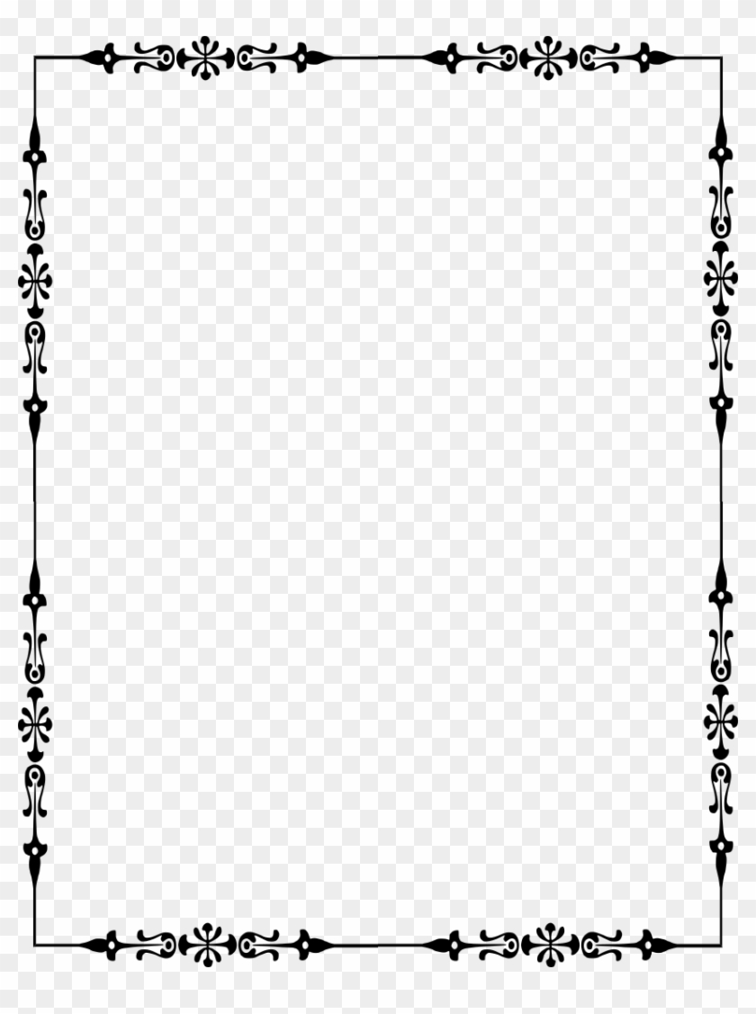 Source - Www - Wpclipart - Com - Report - Victorian - Black And White Star Border - Png Download #2594032