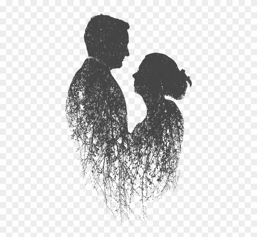 Silhouette Couple Multiple Exposure Png Image High - Love Double Exposure Photography Clipart #2594280
