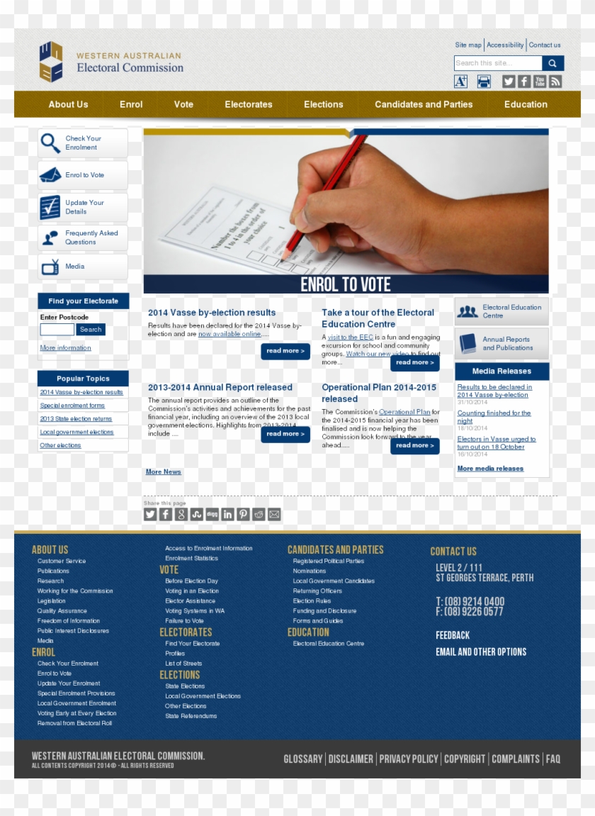 Western Australian Electoral Commission Competitors, - Website Clipart #2594762