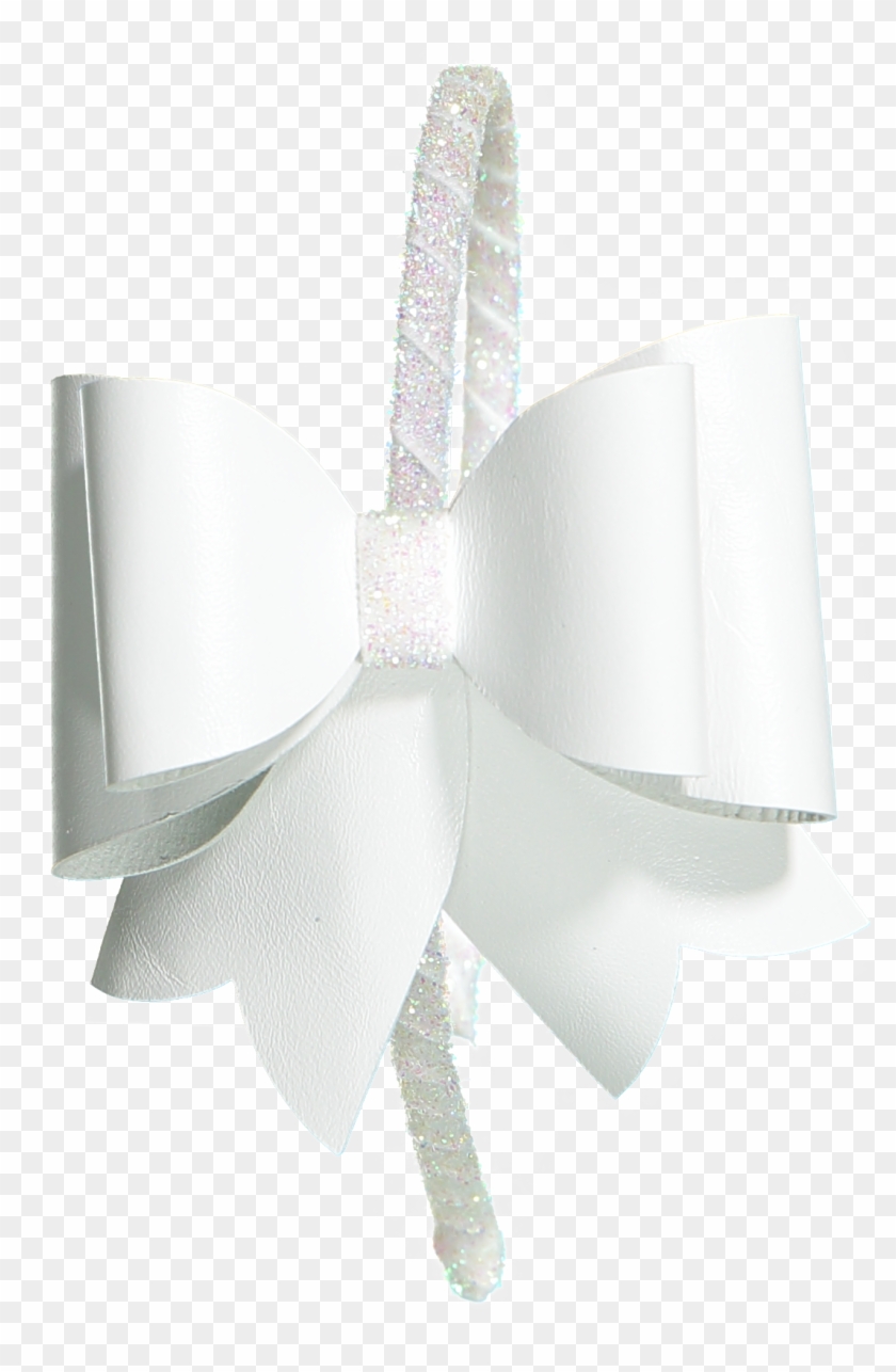 Fancy Leather Bow Headband White - Still Life Photography Clipart #2595023