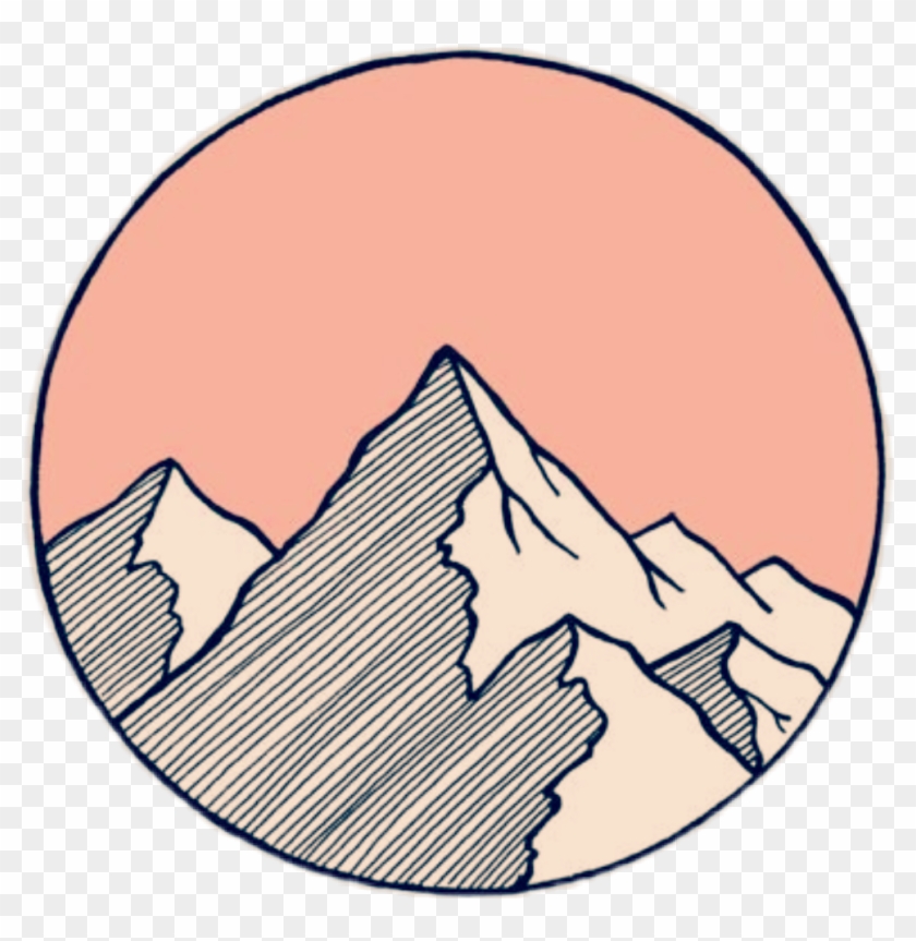 #tumblr #tattooday #mountain #outline #sky - Mountains Sketch Sticker Clipart #2595488