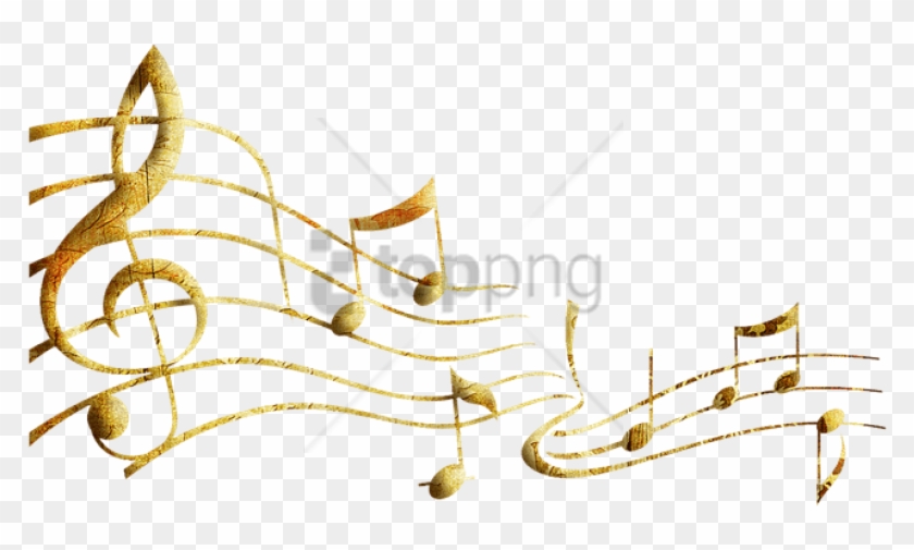 Free Png Gold Music Notes Png Png Image With Transparent - Notas Musicales Doradas Png Clipart