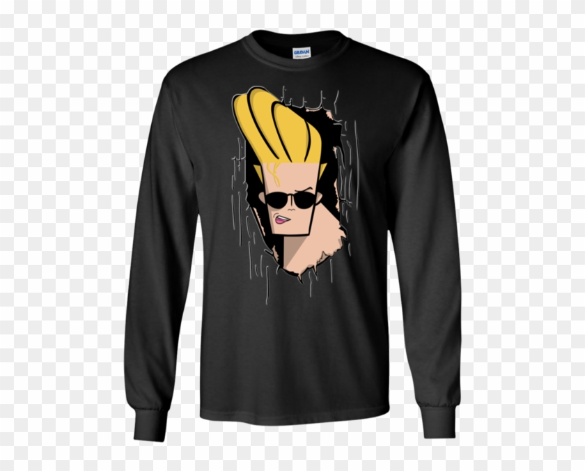 Johnny Bravo Cartoon Shirt Funny Ls Ultra Cotton T - T-shirt Clipart #2596022