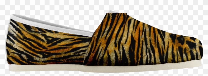 Saki Orange Bengal Tiger Stripe Women's Comfy Flats - Slip-on Shoe Clipart #2596097