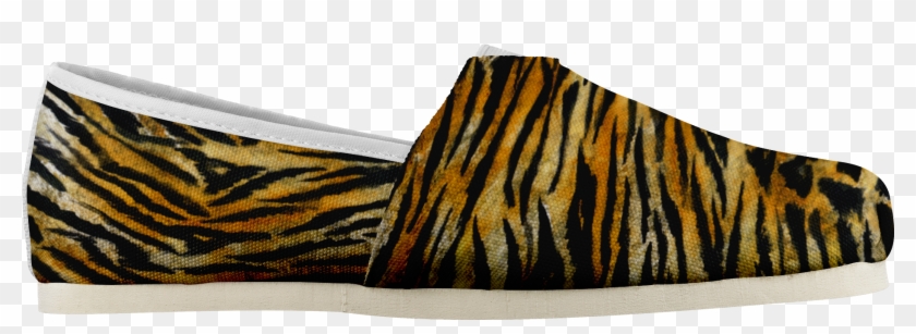 Saki Orange Bengal Tiger Stripe Women's Comfy Flats - Slip-on Shoe Clipart