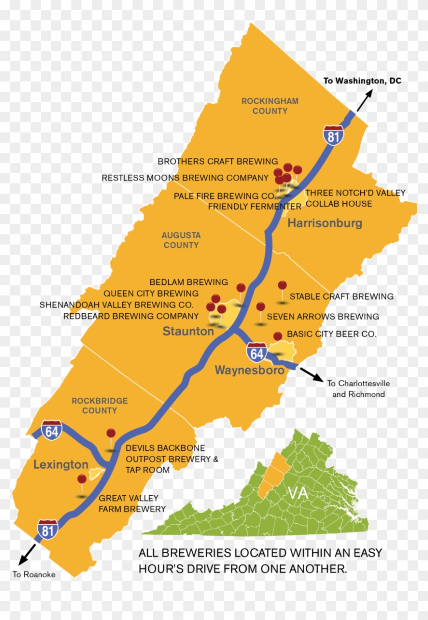 Naturally Waynesboro Official Tourism Blog Of Waynesboro, - Map Of Virginia Clipart