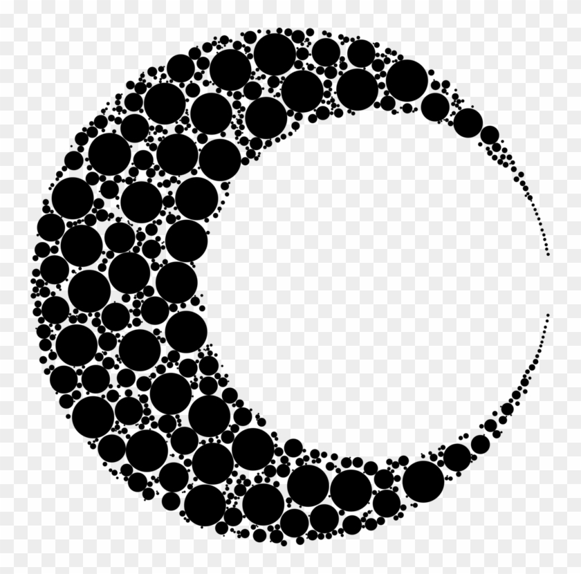 Circle Crescent Moon Point Geometry - Circle Clipart #2596200