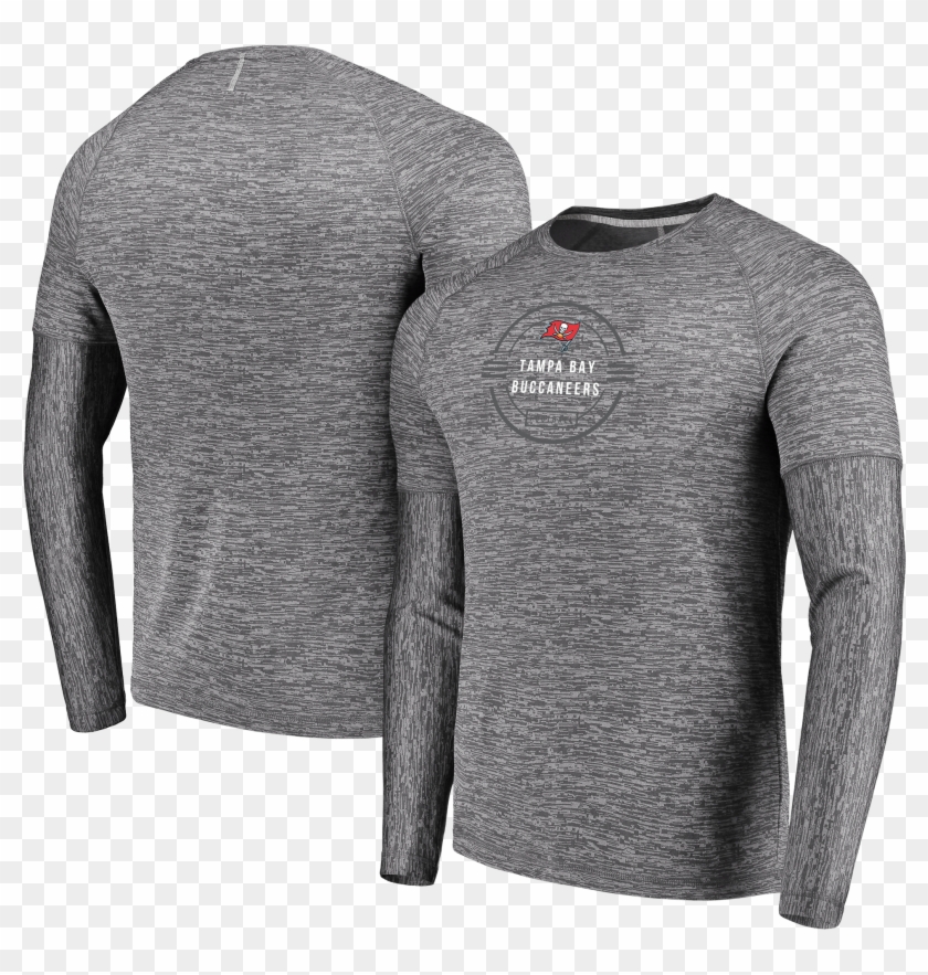 Majestic Buccaneers Men's Grey Long Sleeve Ultra Streak - Long-sleeved T-shirt Clipart #2596309