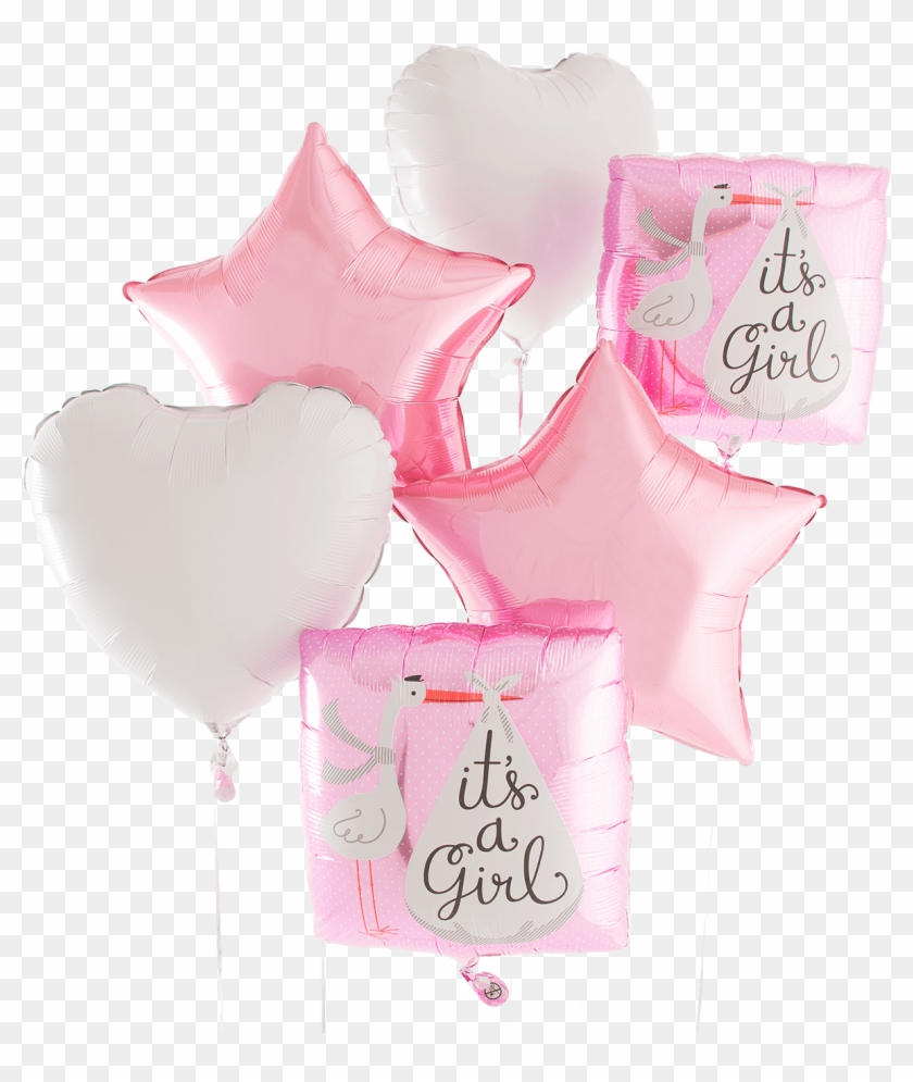 It's A Girl Stork Helium Foil Balloon - Wedding Favors Clipart #2596683