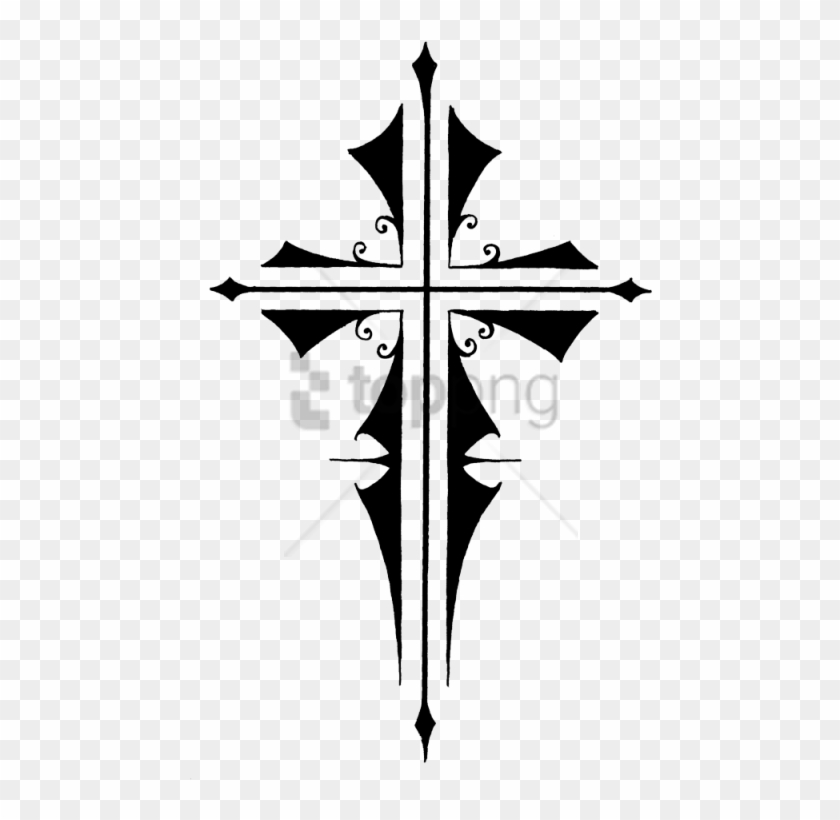 Free Png Cross Tatto Png Image With Transparent Background - Transparent Cross Tattoo Png Clipart #2597173