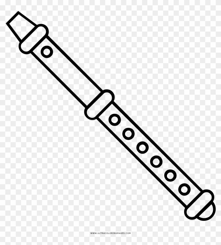 Flute Drawing Technical - Flute Cliparts Black And White - Png Download #2598024