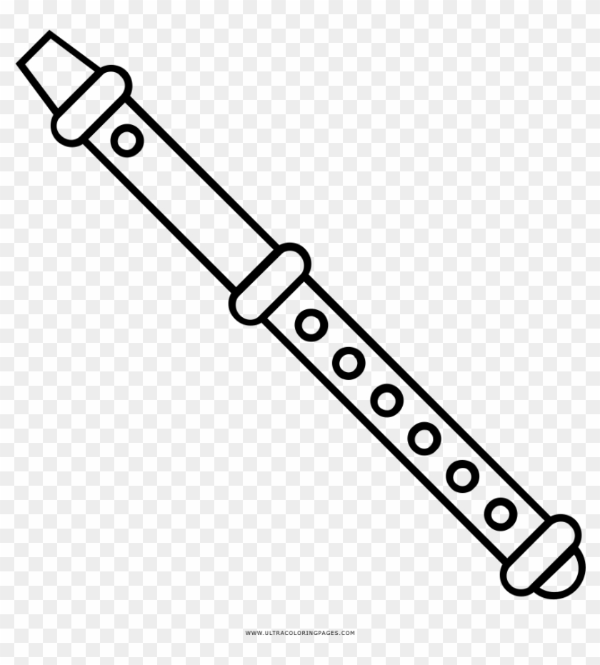 Flute Drawing Technical - Flute Cliparts Black And White - Png Download