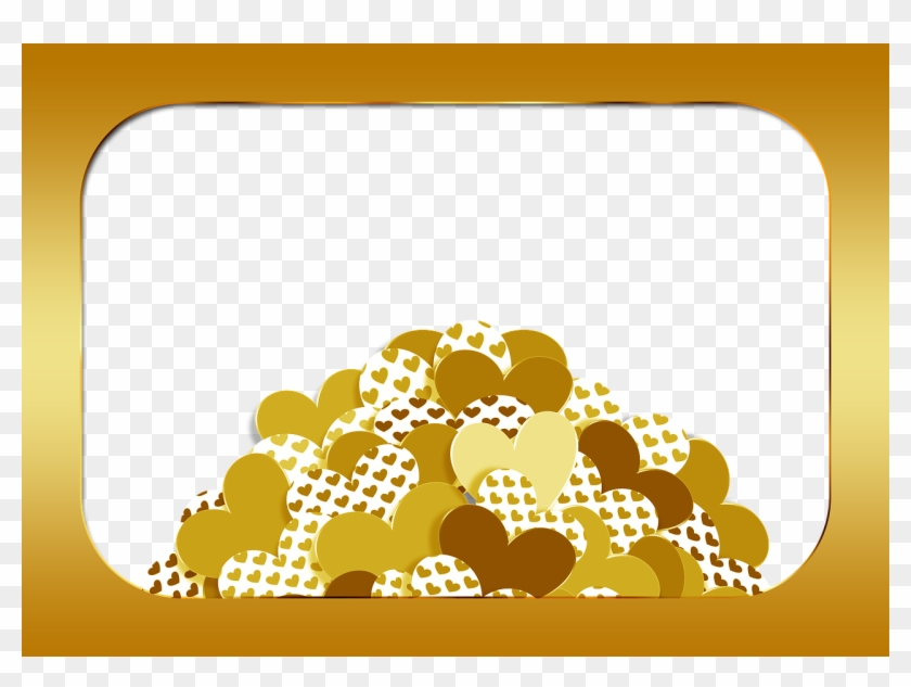 Frame Picture Frame Gold Heart Png Image - Illustration Clipart