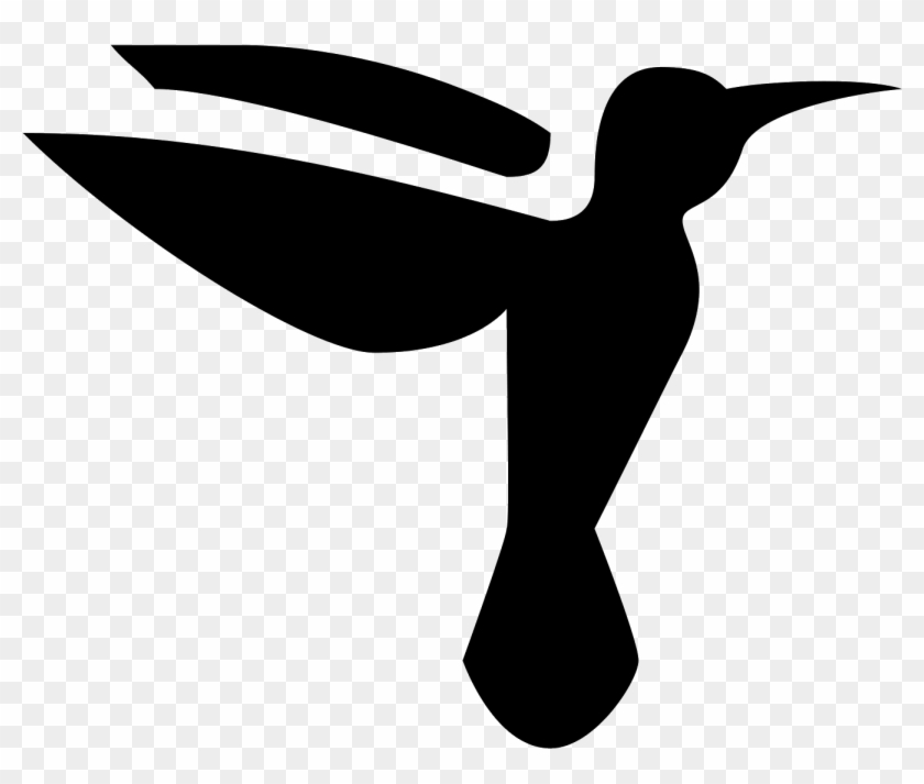 It's A Outline Of A Humming Bird As It Is Flying With Clipart #2598248
