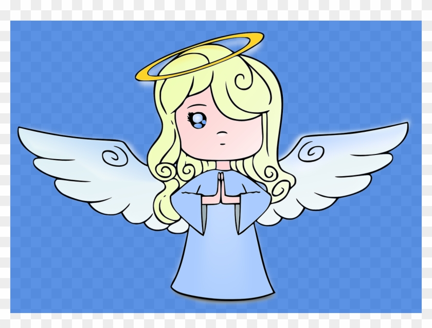 Angel Girl Wings Cute Halo Png Image - Cartoon Angel Clipart #2598826