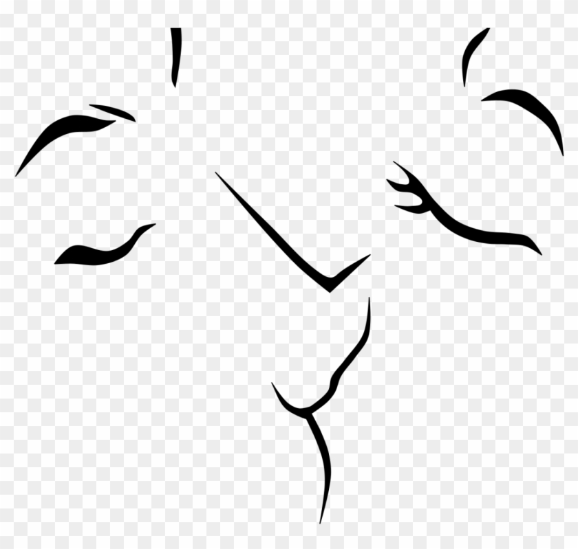 Hug And Kiss Drawing Clipart