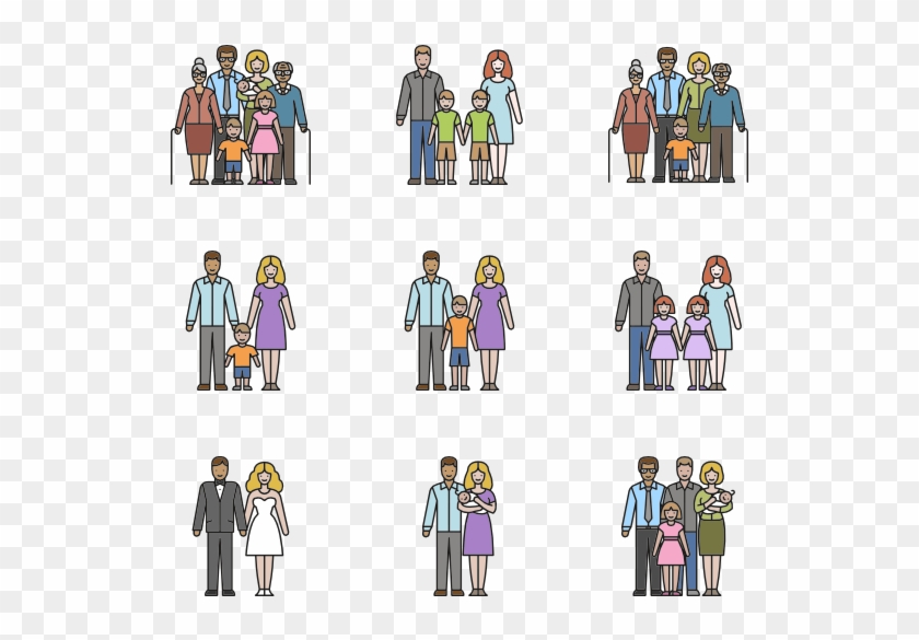 Linear Color Families - Family Icon Png Color Clipart