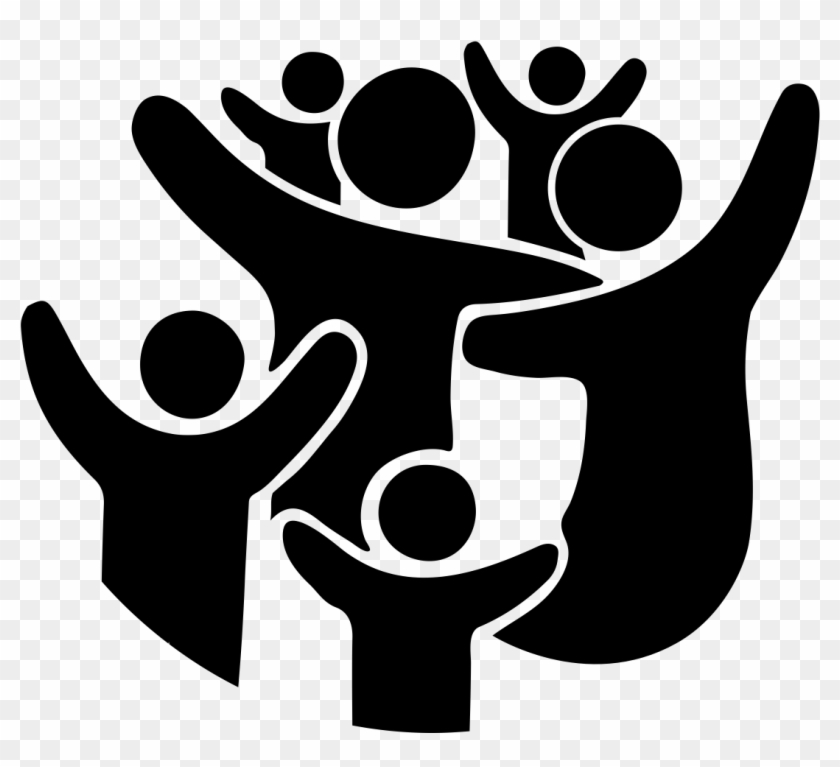 Happy Family Icon Png , Png Download - Family Icon Black And White Clipart