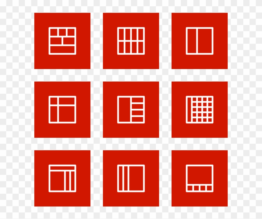 Layouts Outline Icon In Style Flat Square White On - Helmholtz Machine Clipart