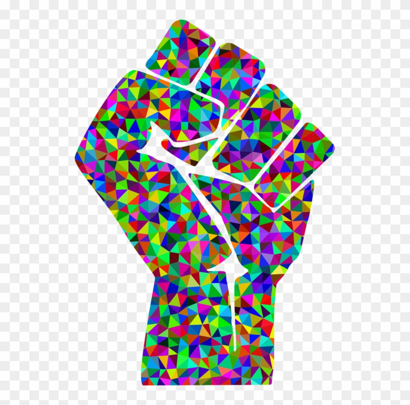 Black Power Raised Fist Logo Black Panther Party - Black Power Fist Clipart
