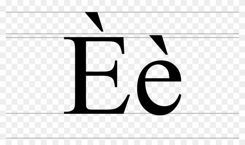 Cyrillic Letter Ye With Grave - Upper And Lower Case E Clipart
