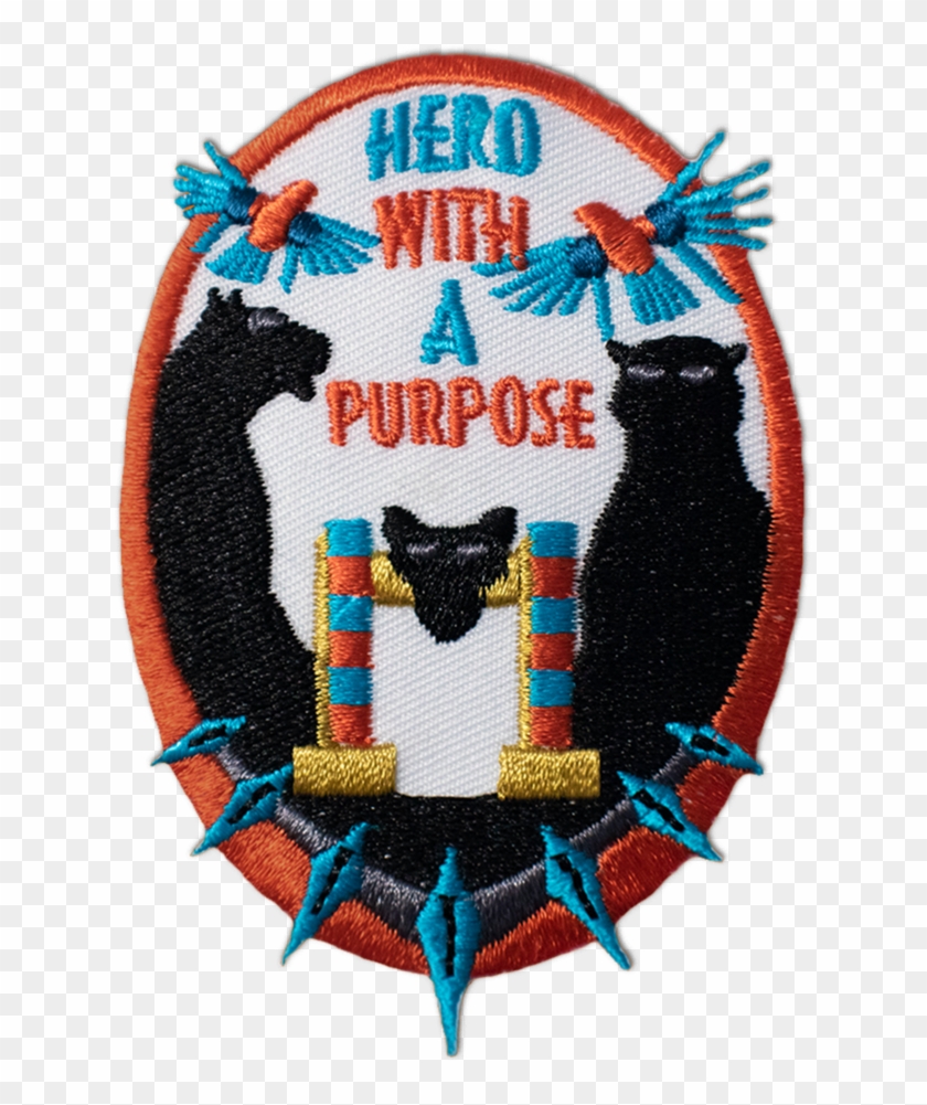 Black Panther Inspired Patch "hero With A Purpose" - Emblem Clipart #261920