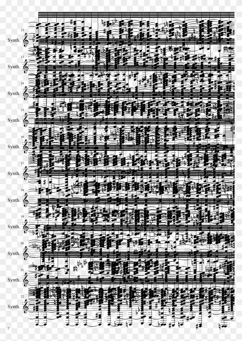 Lg-155158682 Sheet Music 2 Of 11 Pages - Monochrome Clipart #262024