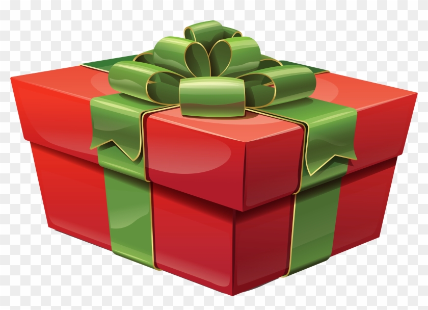 Transparent Red Large Gift Box Png Clipart - Christmas Gift Box Png