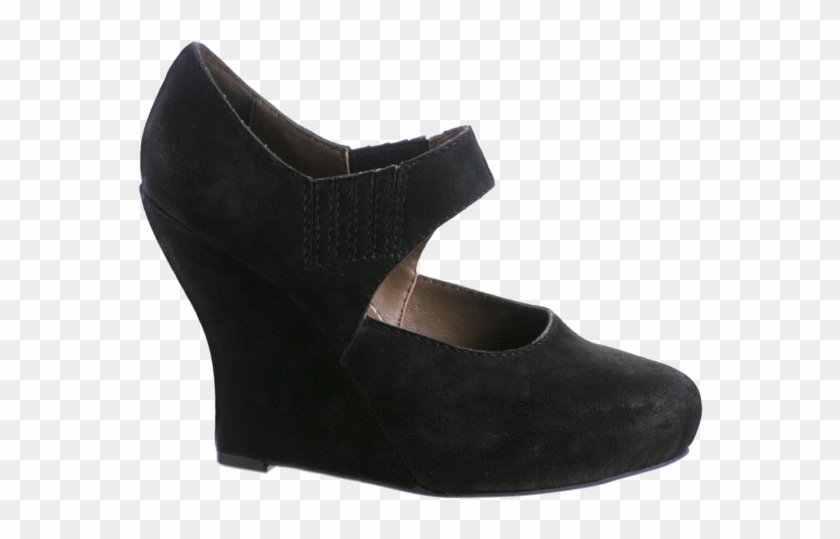 Piccolo In Black Closed Toe Wedges - High Heels Clipart