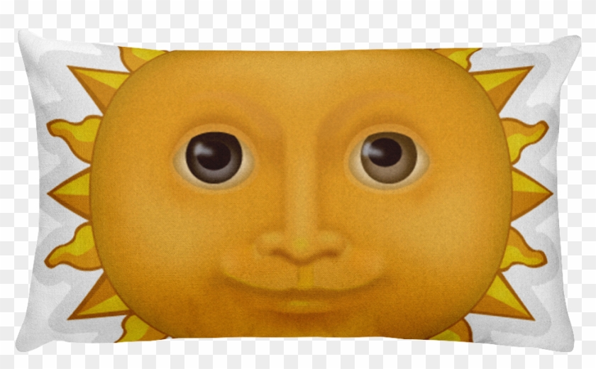 Emoji Bed Pillow Sun With Face Just Emoji Png Sun Emoji Clipart #263210