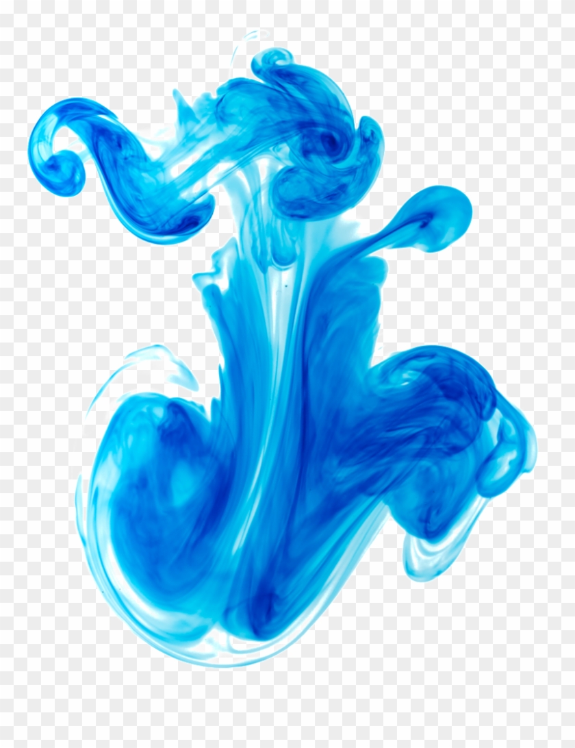 Blue Beautiful Ink Effect Clipart #263273