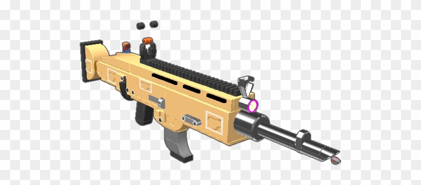 Fortnite Pixilart Scar Transparent Legendary Pictures - Assault Rifle Clipart