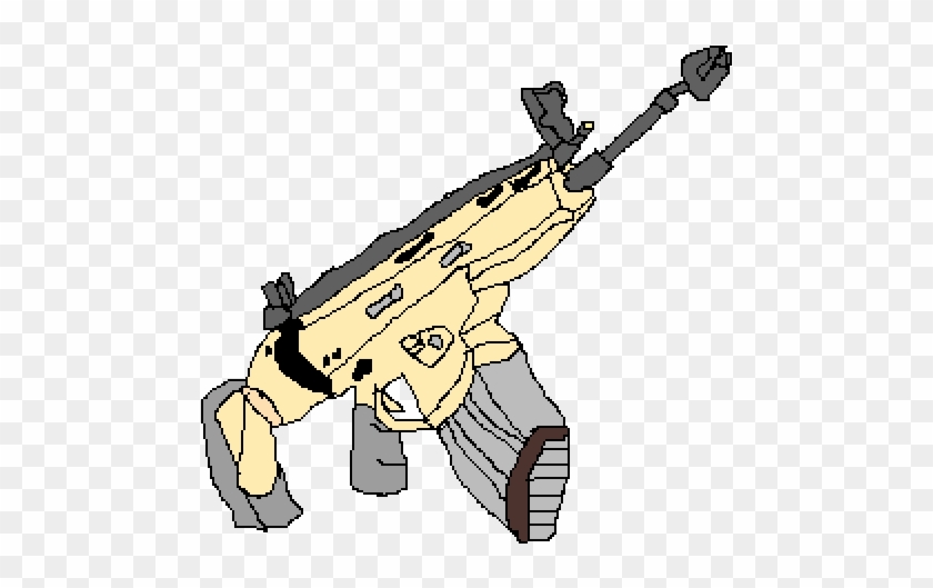 Pixilart Golden Scar Undertaleislif Png Fortnite Golden - Firearm Clipart
