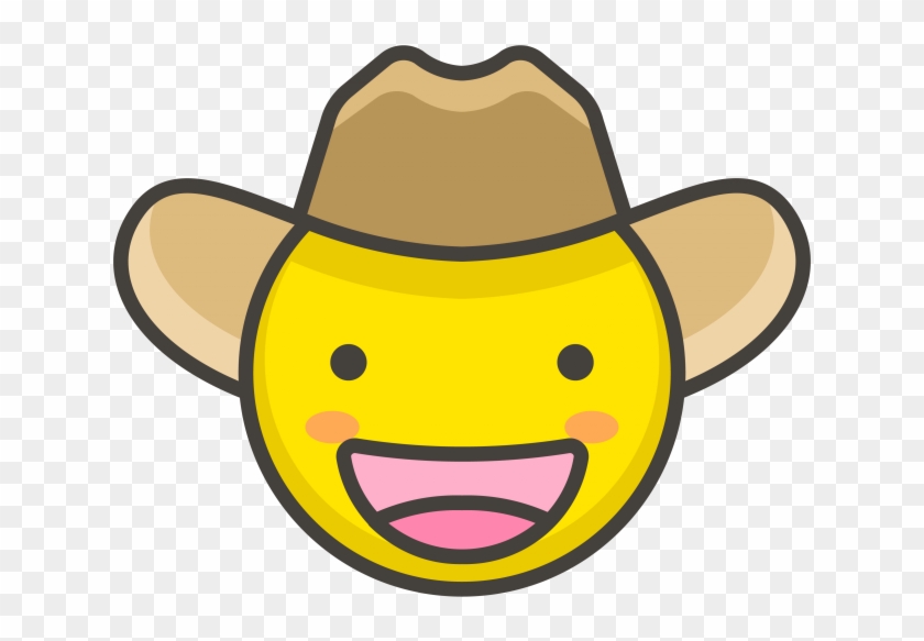Cowboy Hat Face Emoji - Hat Clipart