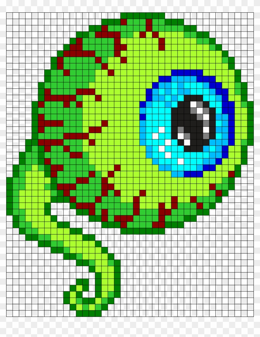 Tentacle Eye Perler Bead Pattern / Bead Sprite - Minecraft Pixel Art Eye Clipart
