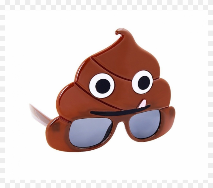 Poop Emoji Sunstache Sunglasses - Occhiali A Cacca Clipart