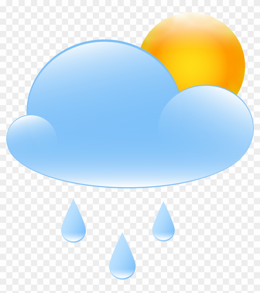 Partly Cloudy With Sun And Rain Weather Icon Png Clip Transparent Png #263894