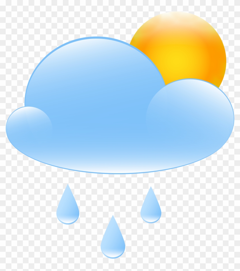 Partly Cloudy With Sun And Rain Weather Icon Png Clip Transparent Png
