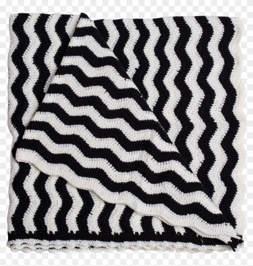 1024 X 1024 3 - Lines Black And White Crochet Blanket Clipart #264125