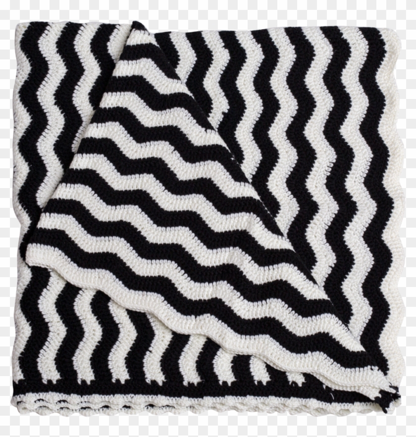 1024 X 1024 3 - Lines Black And White Crochet Blanket Clipart