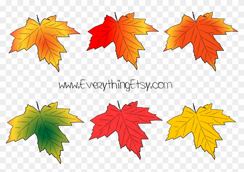 Printable Large Autumn Leaves Clipart