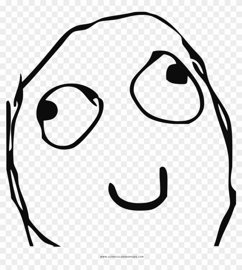 Derp Coloring Page - Meme Face Png Clipart