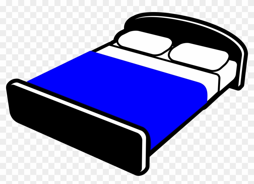 This Free Icons Png Design Of Bed With Blue Blanket Clipart #264390