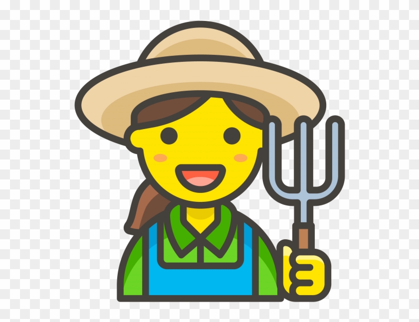 Woman Farmer Emoji - Farmer Svg Clipart #264418