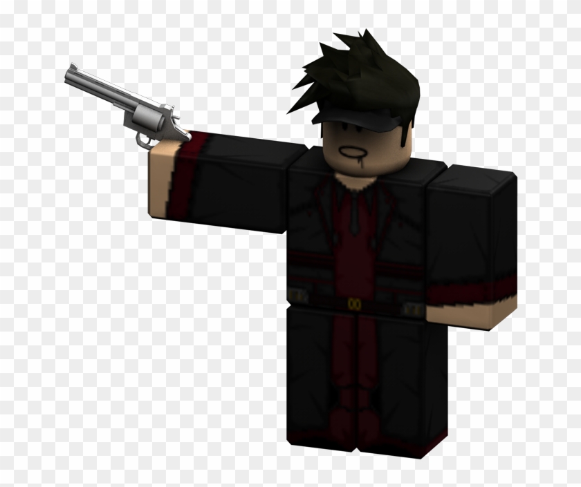 Rendered Revolver - Roblox Guy With Gun Png Clipart